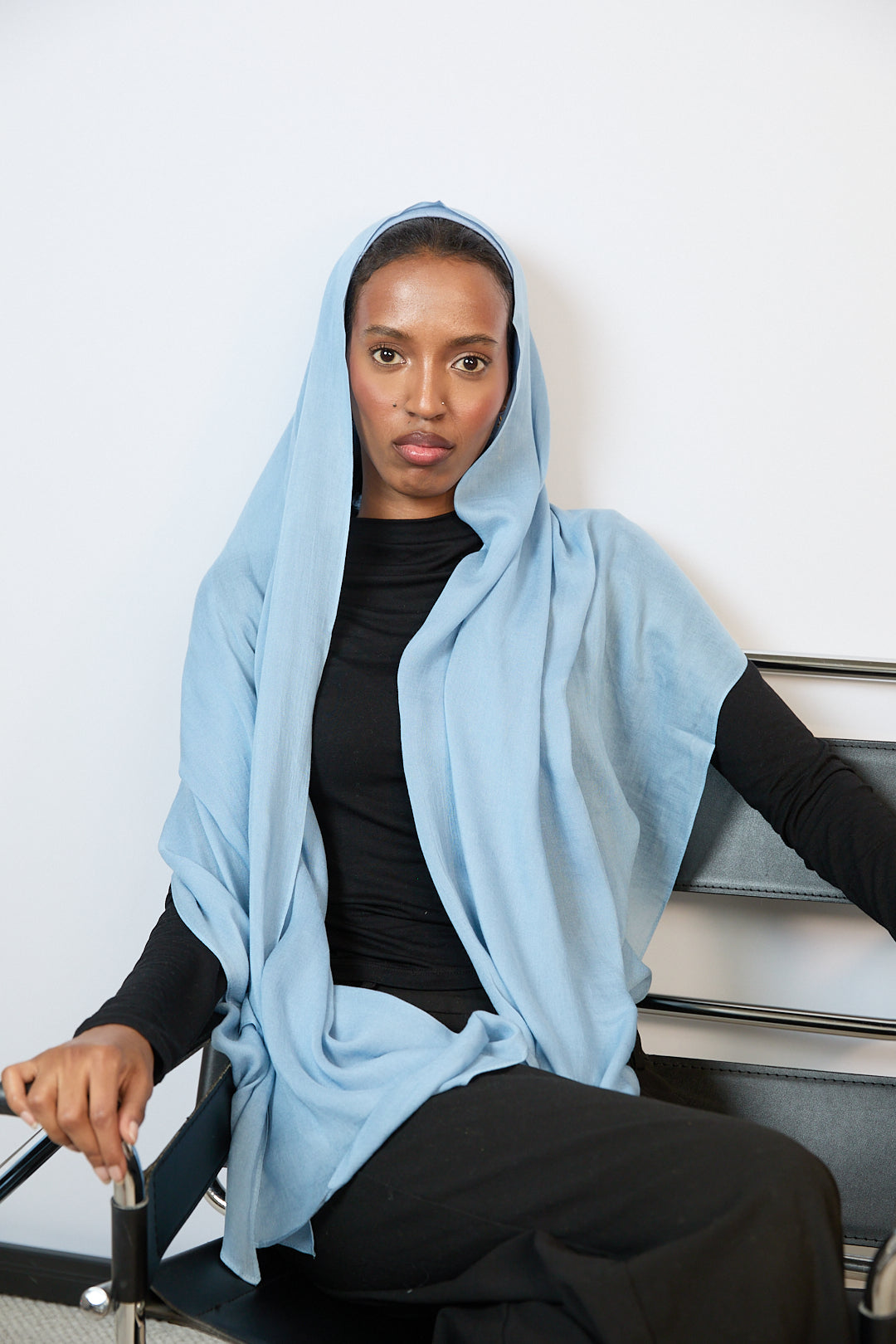 Light Blue Plain Modal Hijab