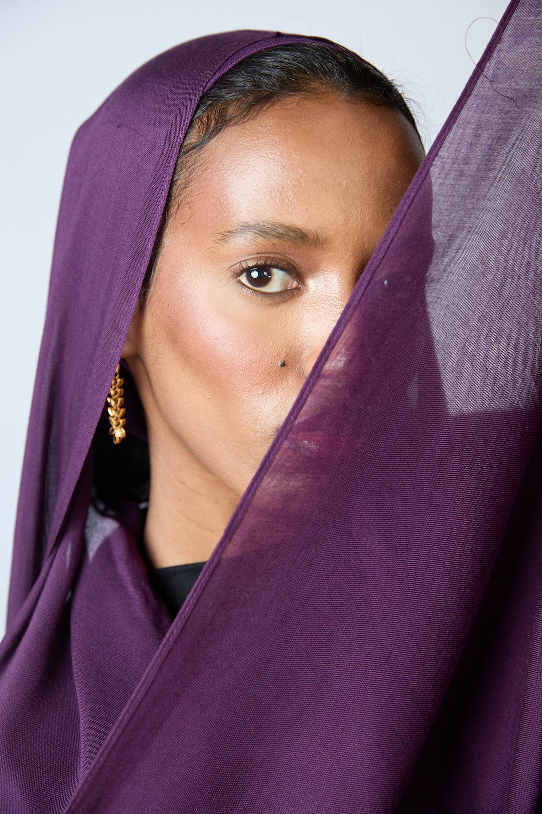 Deep Purple Plain Modal Hijab