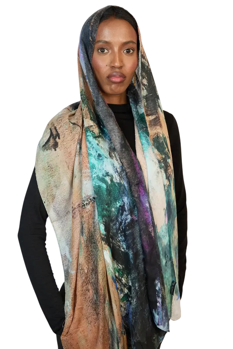 Abstract Harmony Printed Modal Hijab Dar-Al-Hayya