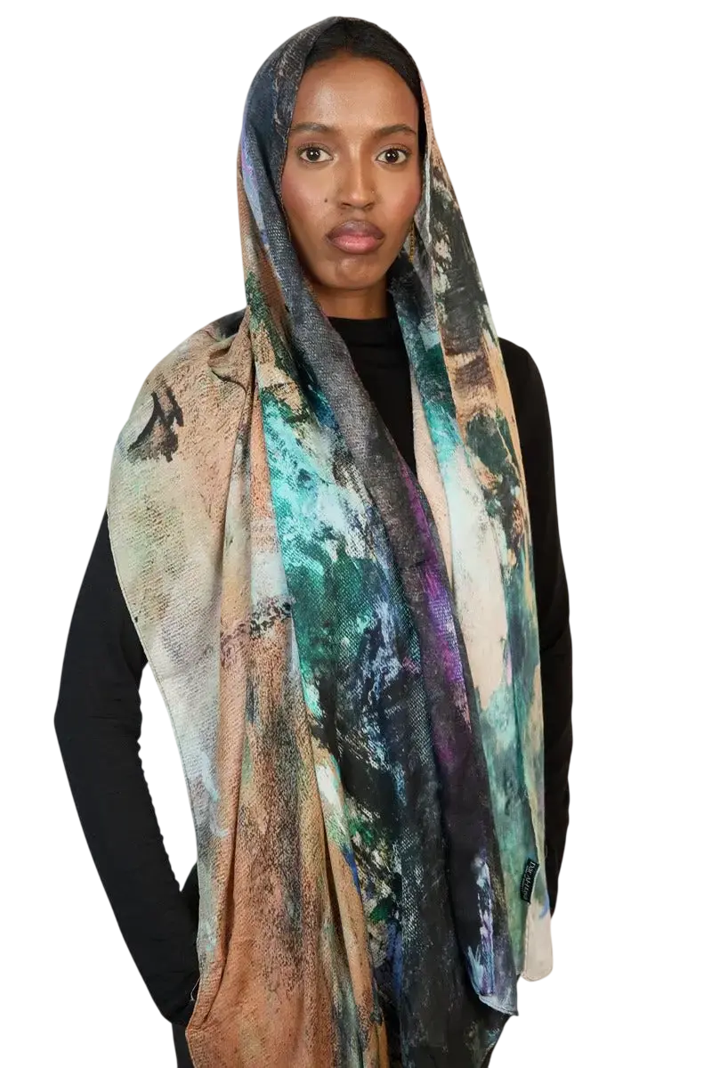 Abstract Harmony Printed Modal Hijab Dar-Al-Hayya