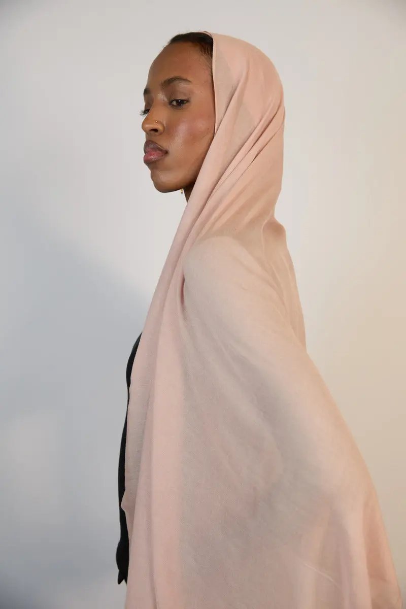 Soft Pink Plain Modal Hijab Dar-Al-Hayya