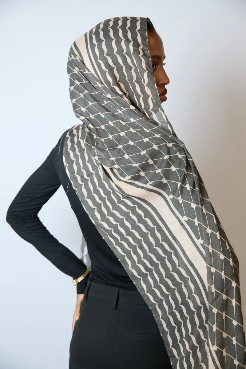 Keffiyeh Printed Modal Hijab Dar-Al-Hayya