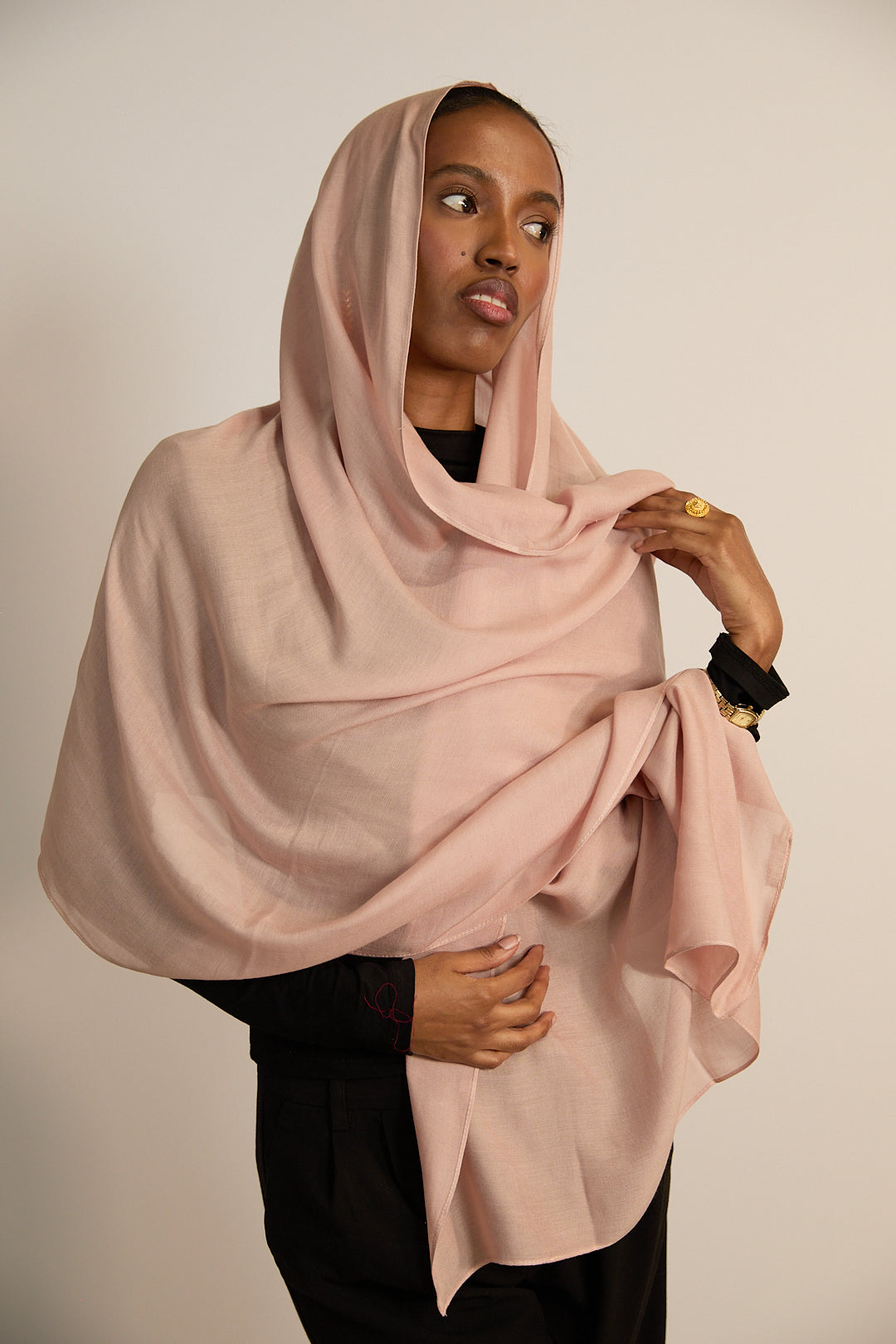 Soft Pink Plain Modal Hijab