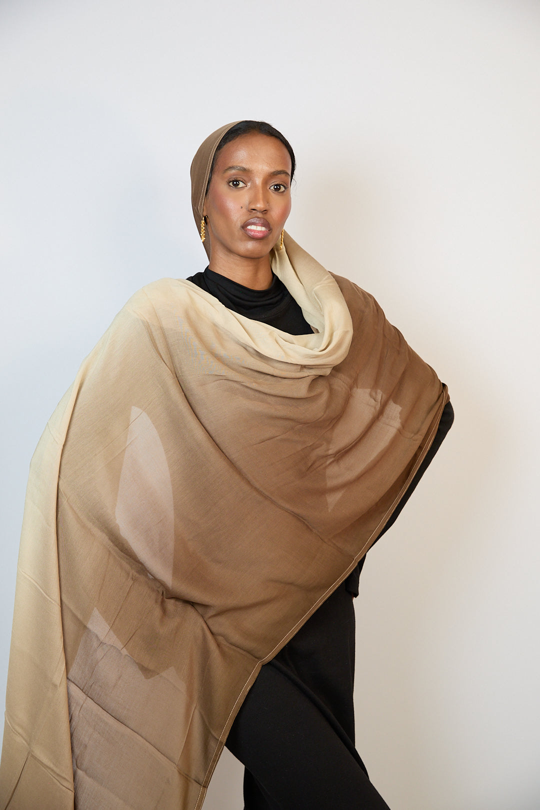 Tan and Cream Ombre Modal Hijab