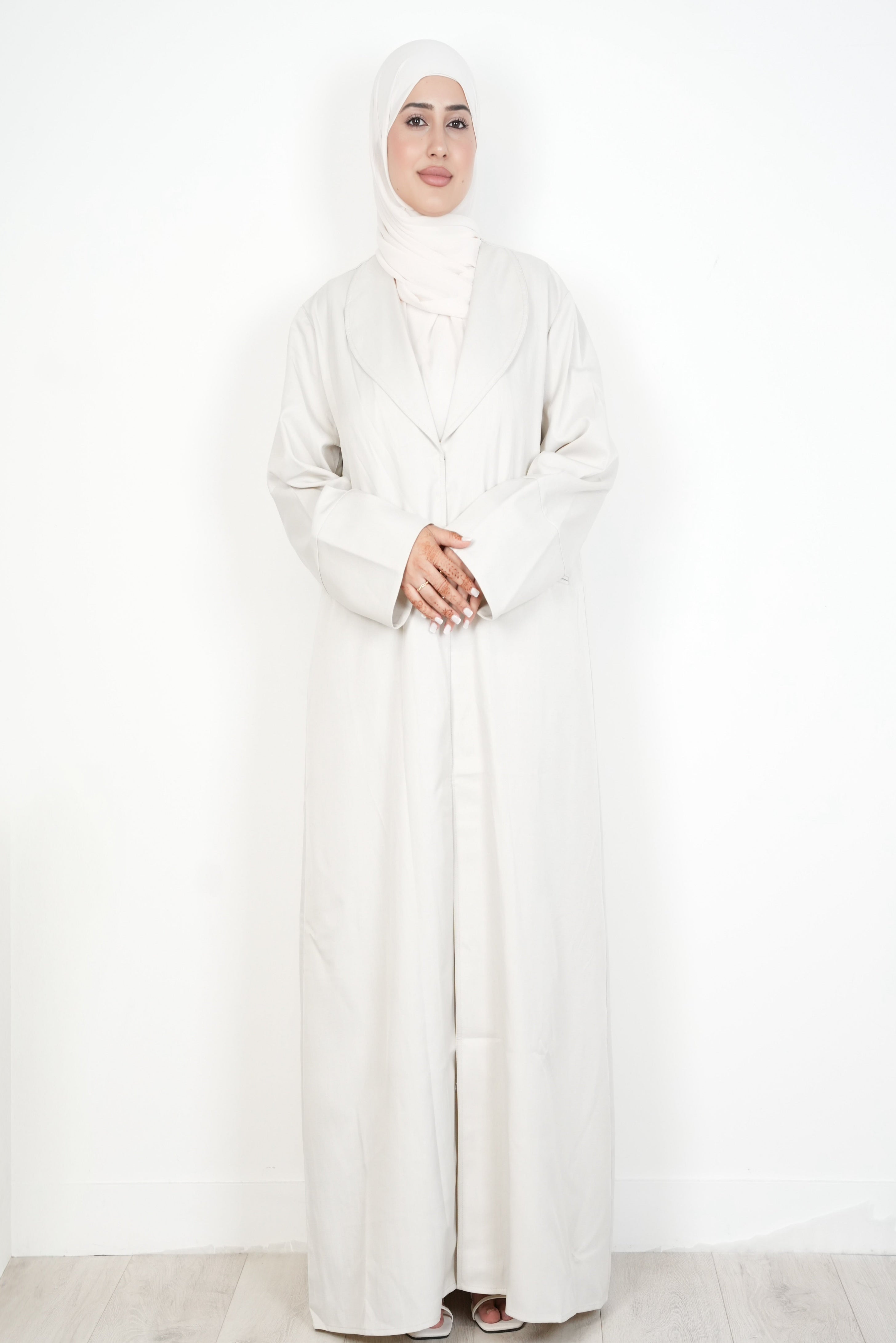 Ivory Bliss Blazer Abaya Set