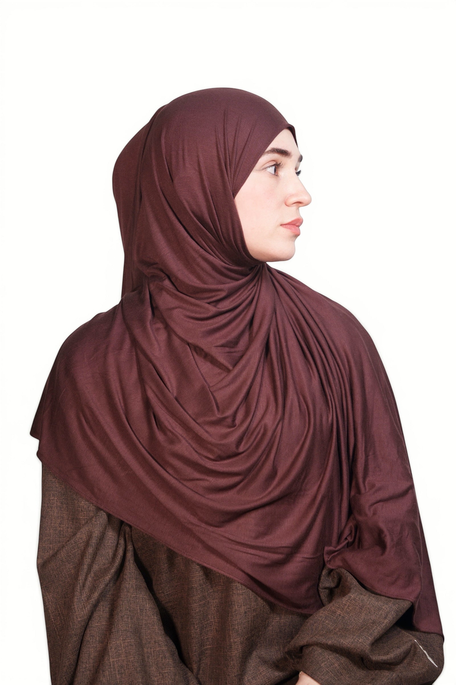 ESPRESSO PREMIUM JERSEY HIJAB (Darkest Brown)