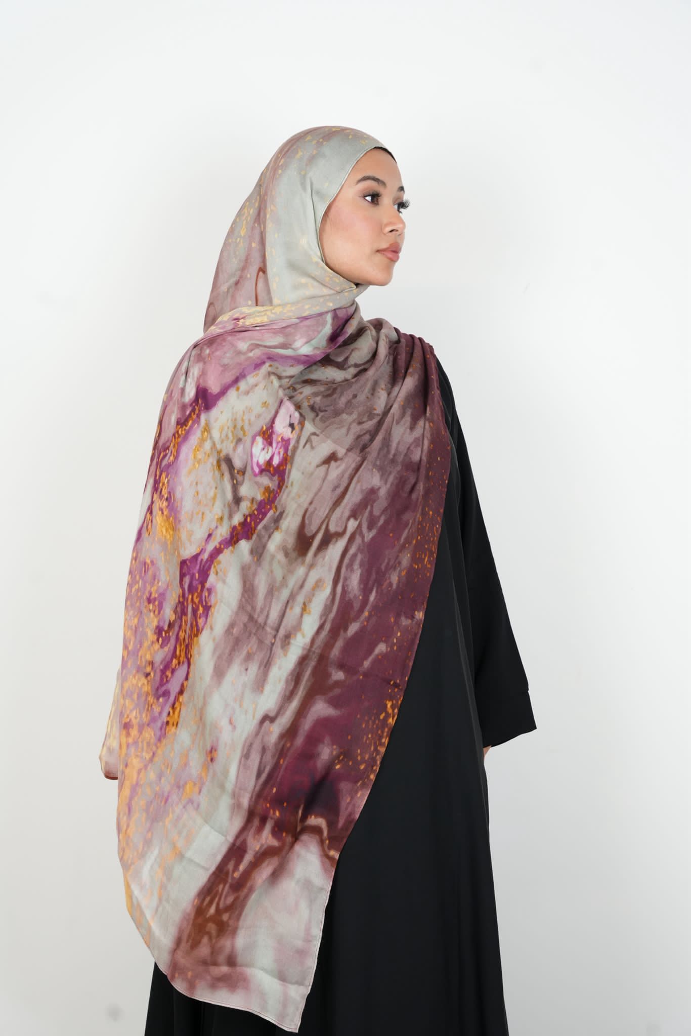 Golden Orchid Bamboo Print Modal
