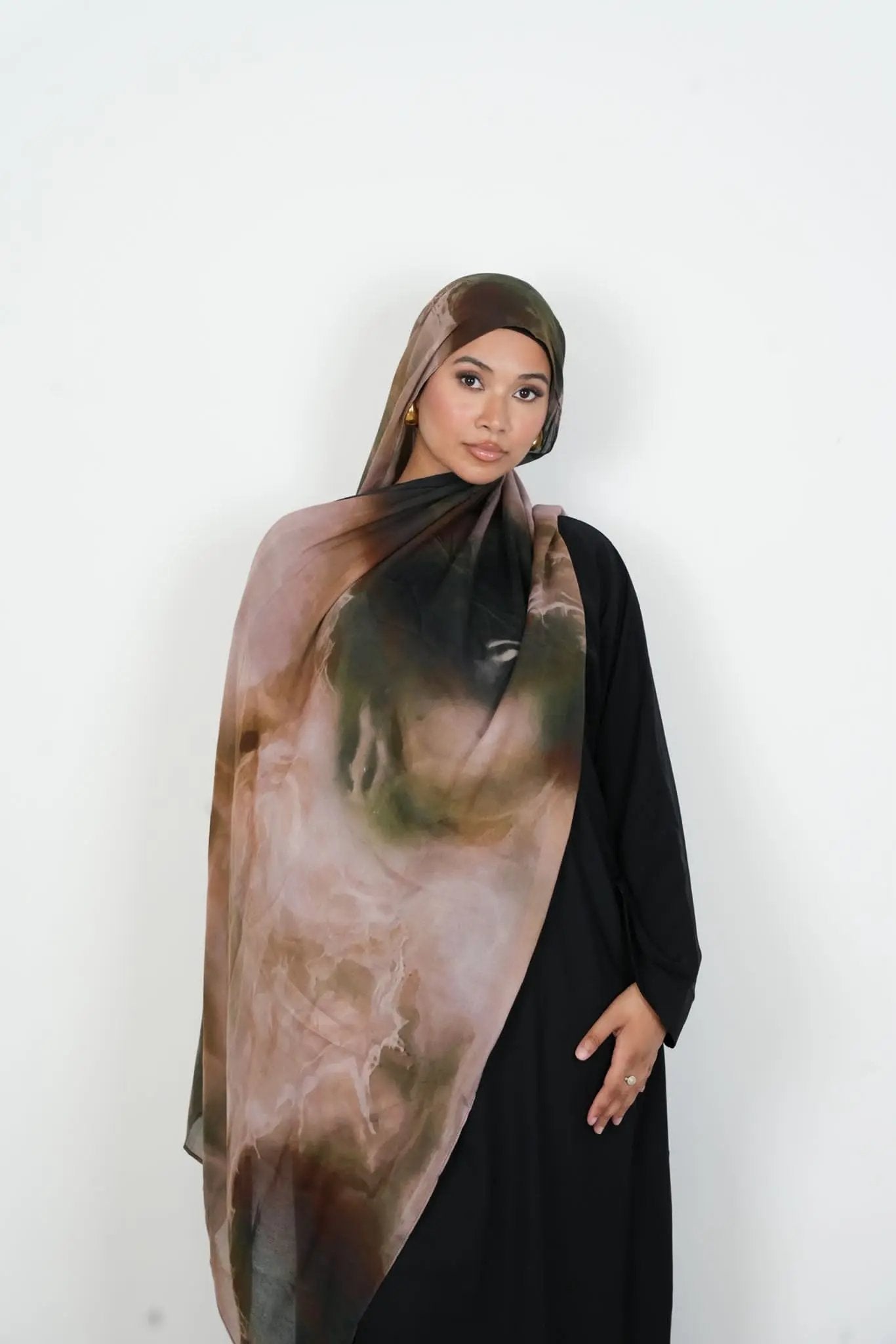 Bronze Haze Print Modal Hijab Dar-Al-Hayya