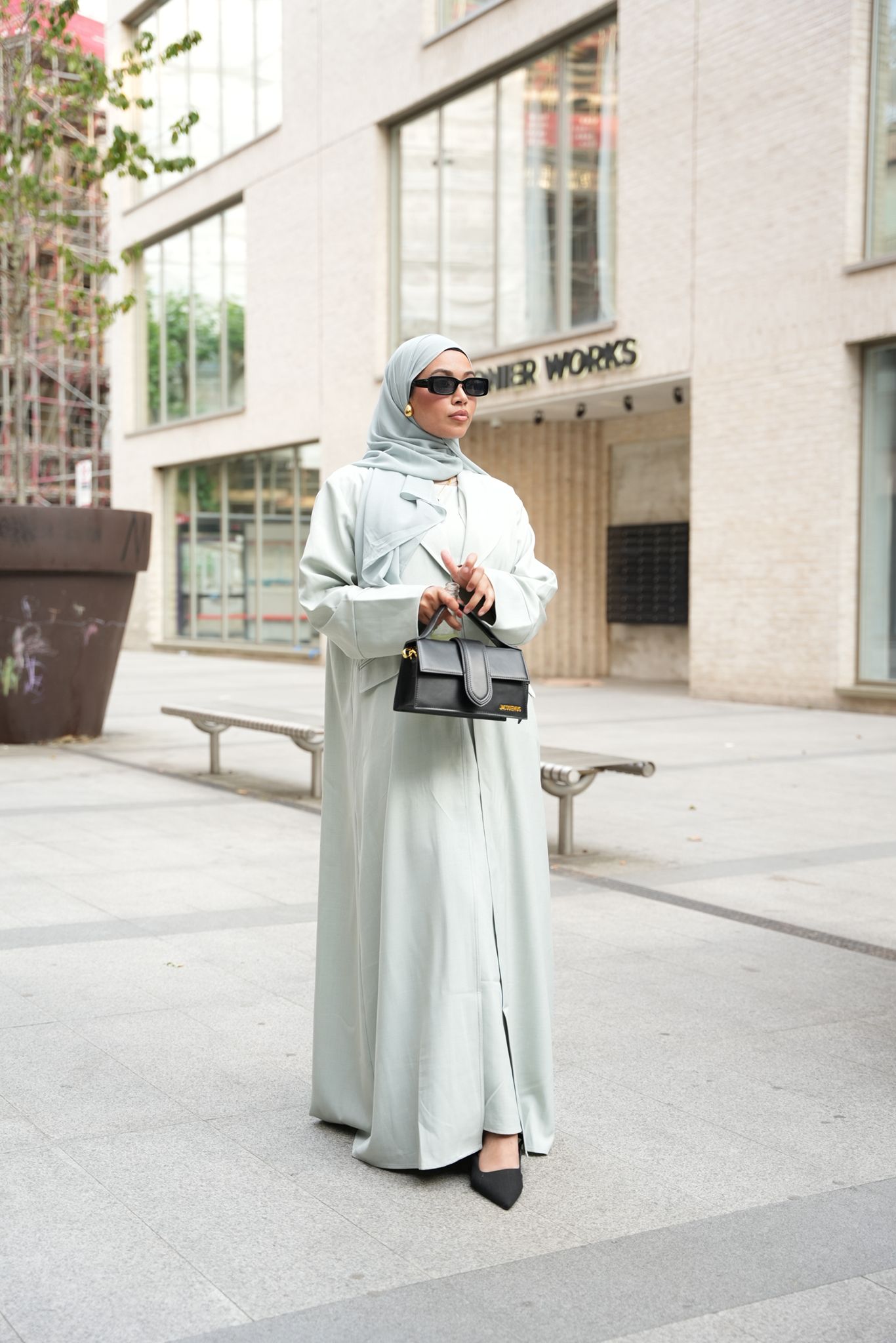 Mint Bliss Blazer Abaya Set