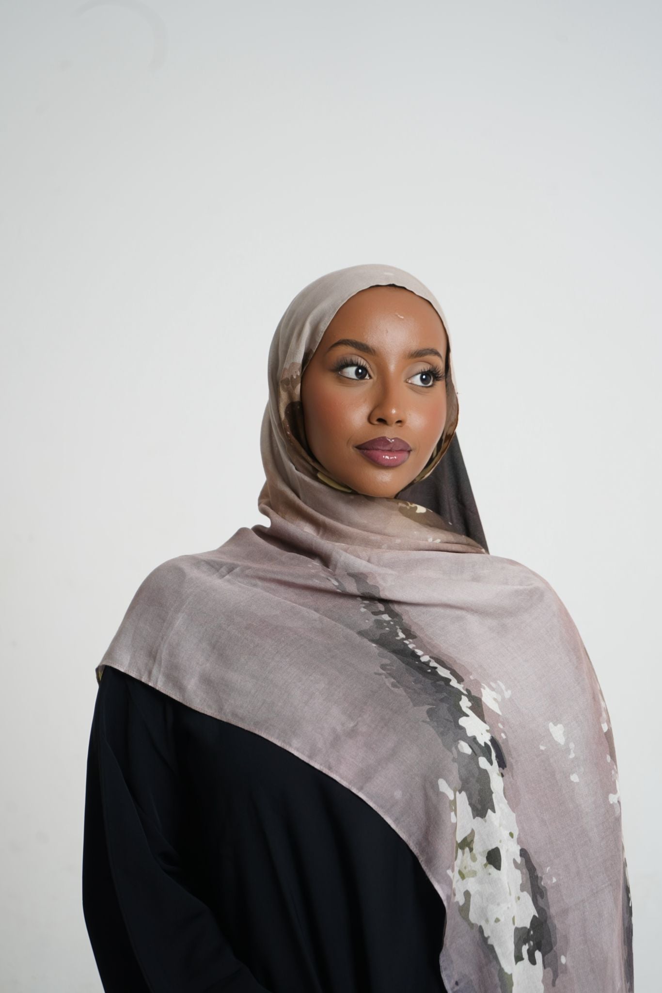 Umber Muse Print Modal Hijab