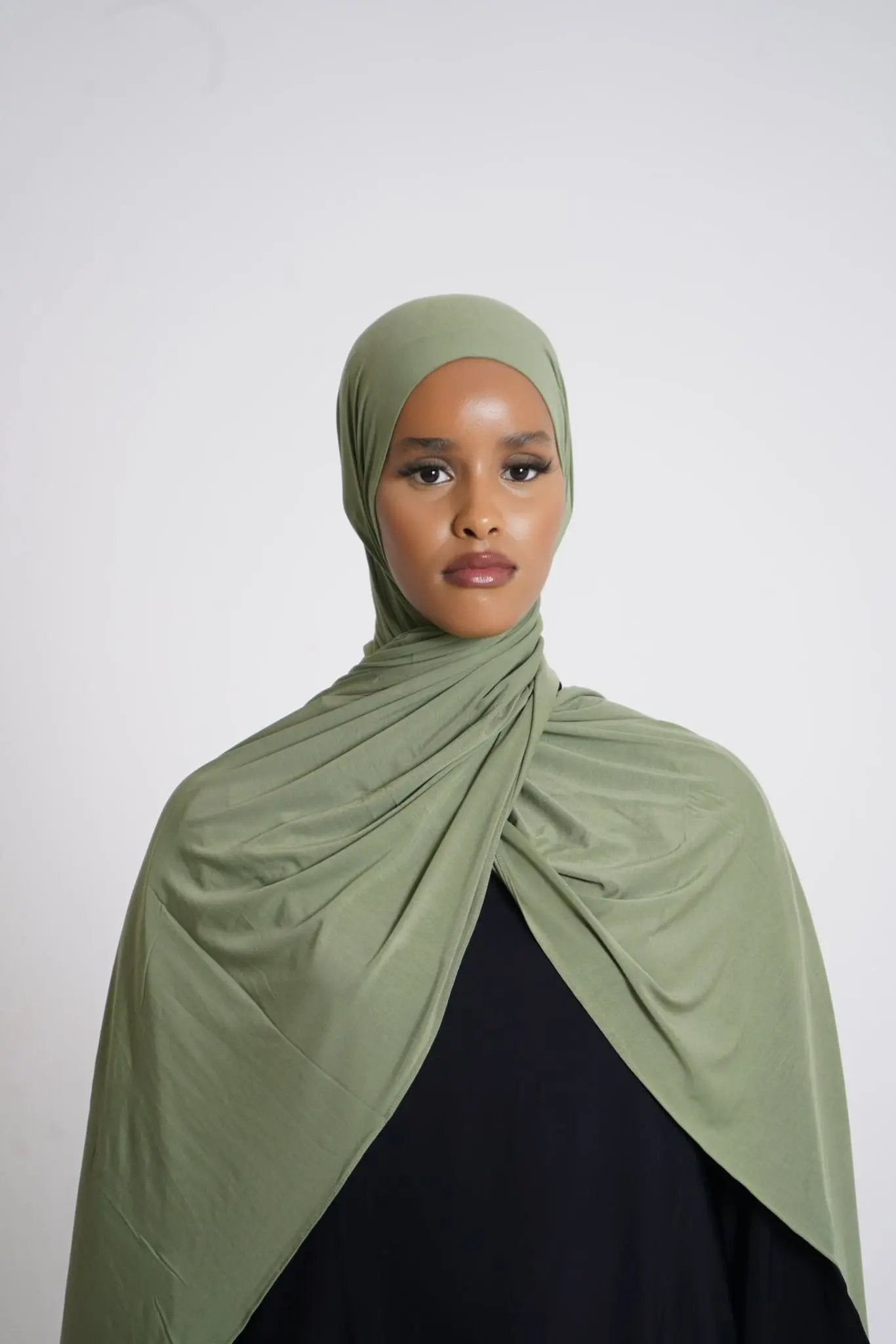 Verde Veil bamboo jersey hijab Dar-Al-Hayya