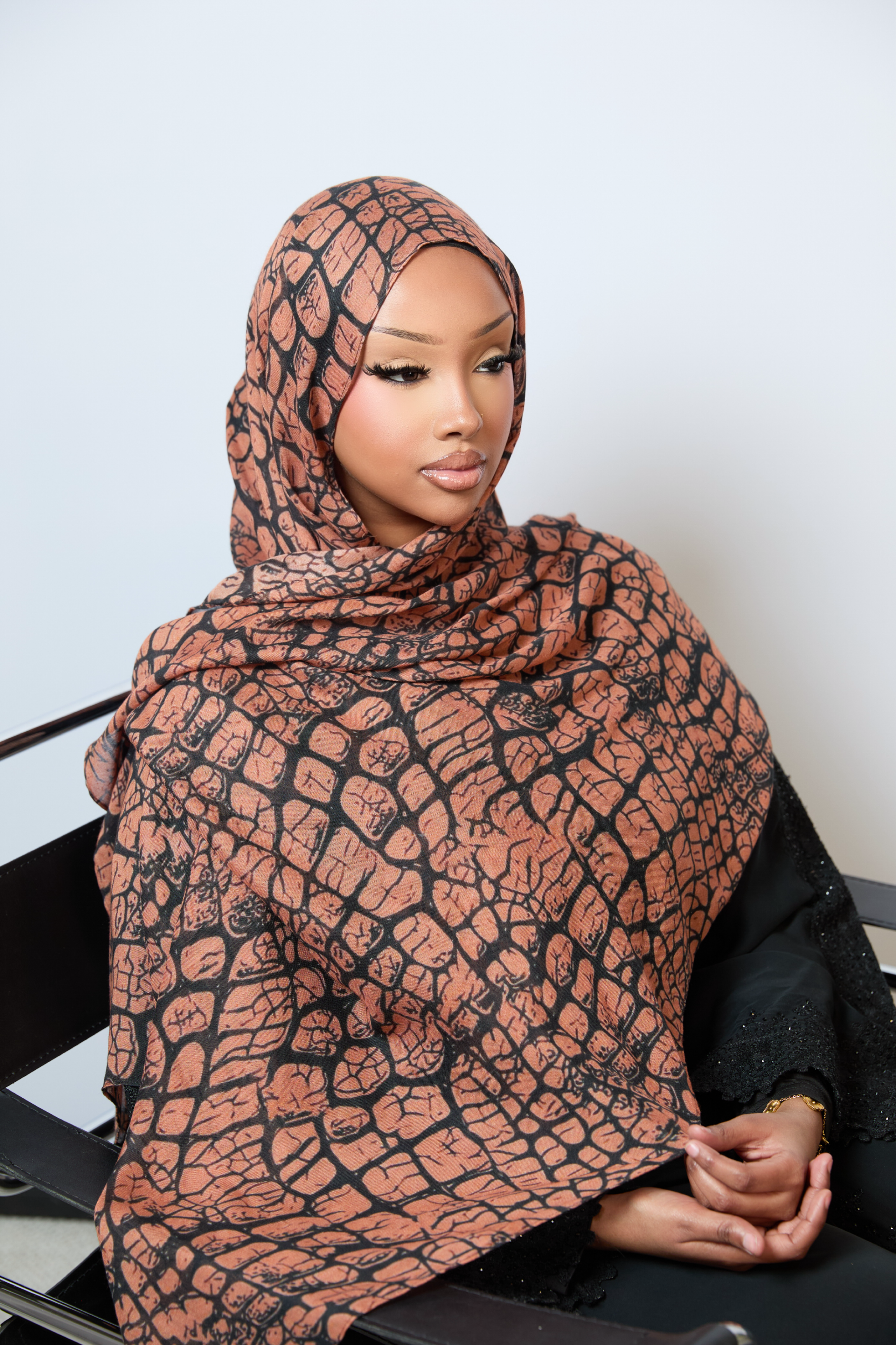 Crocodile Print Modal Hijab