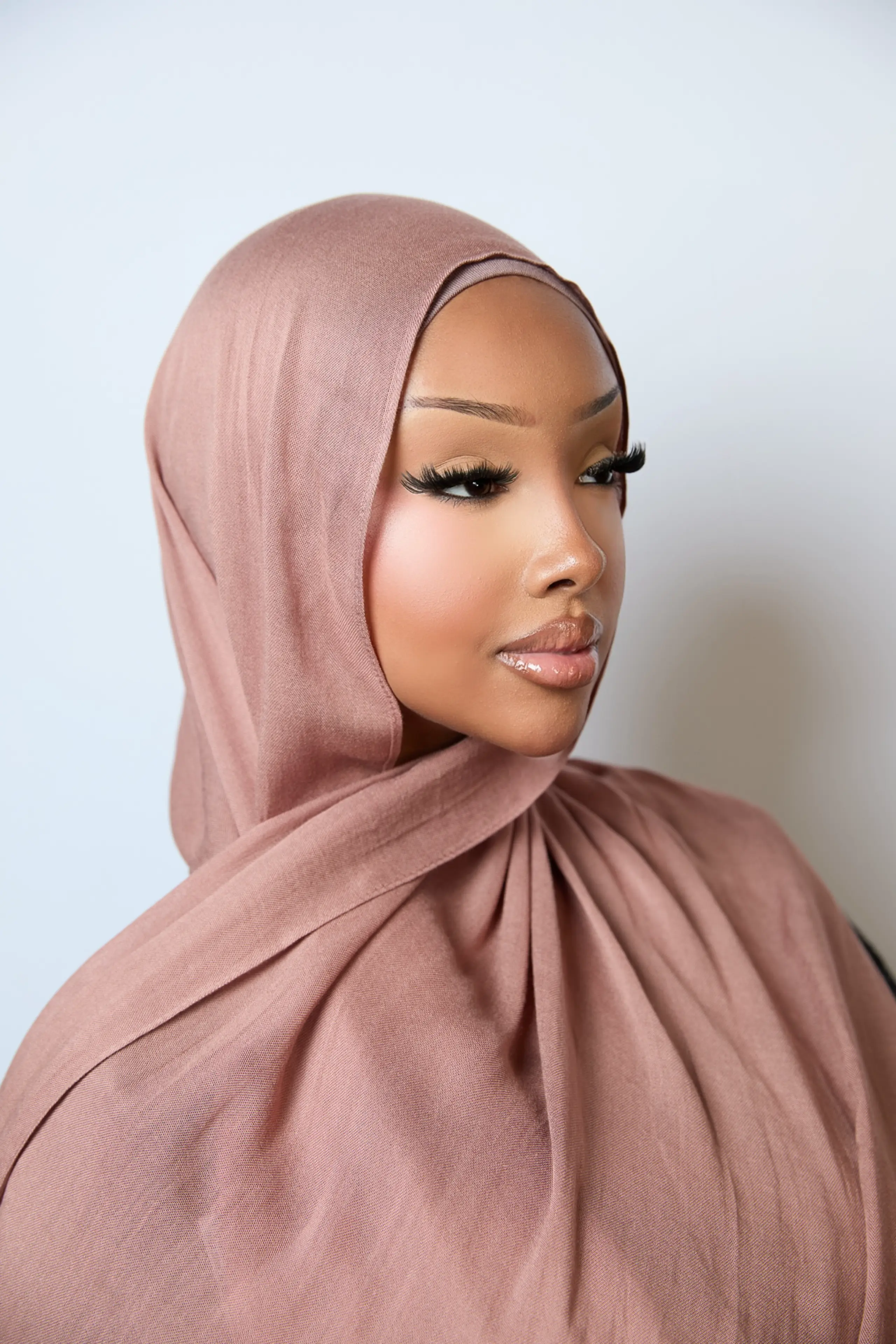 Dusty Rose Plain Modal Hijab Dar-Al-Hayya