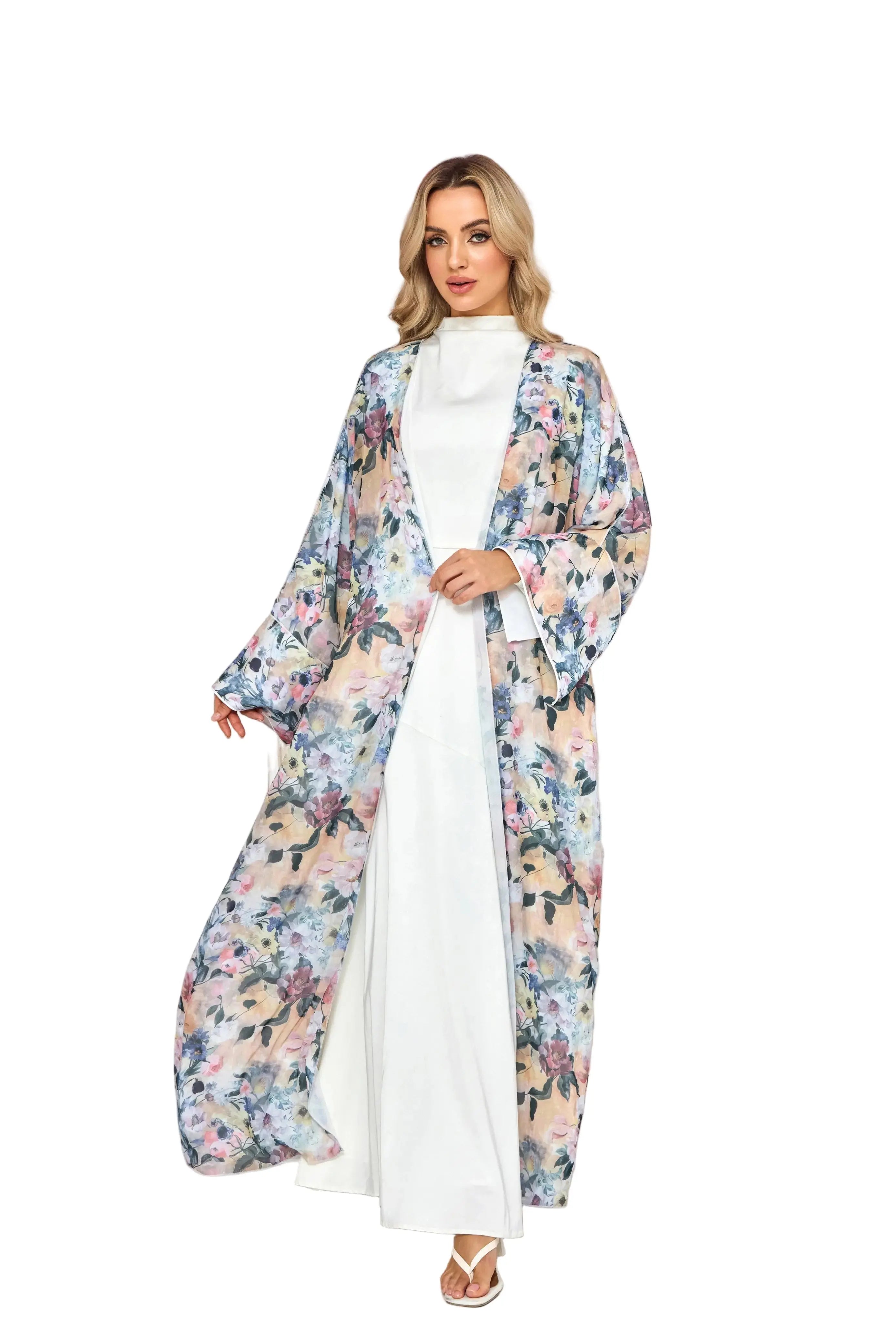 Blossom Breeze Floral Print Abaya Dar-Al-Hayya