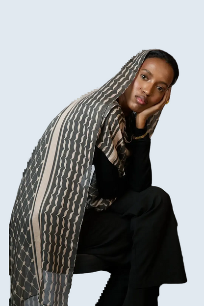 Keffiyeh Printed Modal Hijab Dar-Al-Hayya