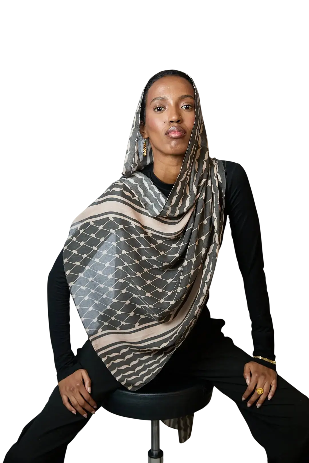 Keffiyeh Printed Modal Hijab Dar-Al-Hayya