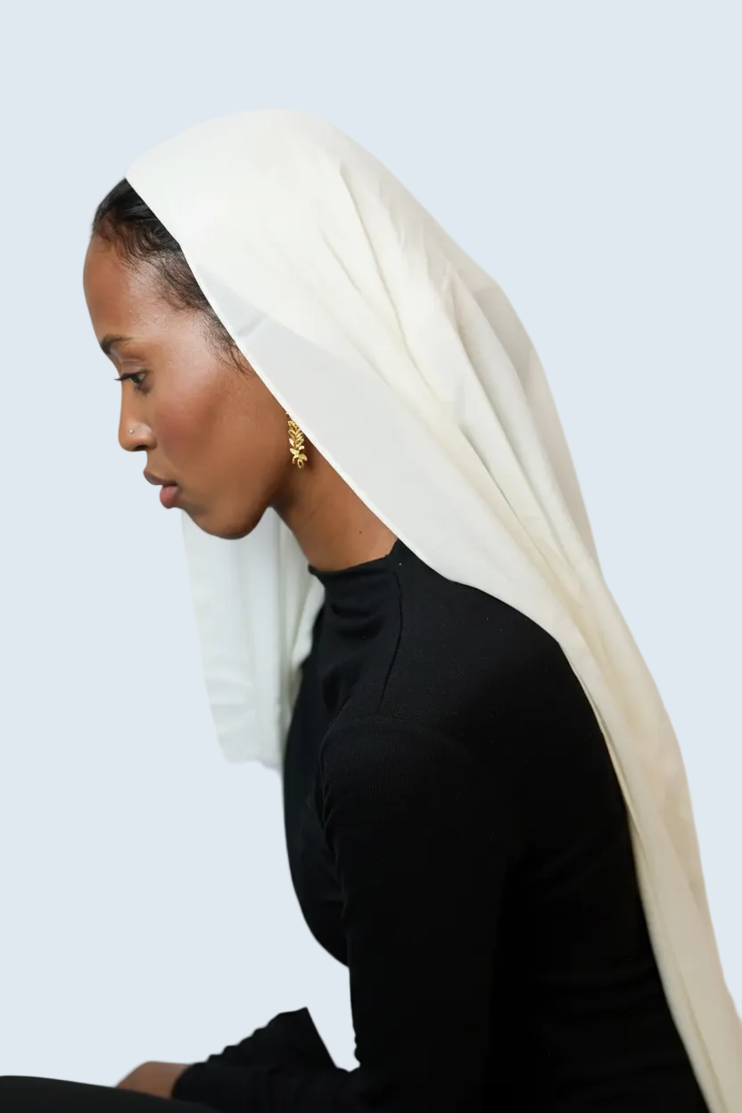 Ivory Plain Modal Hijab Dar-Al-Hayya