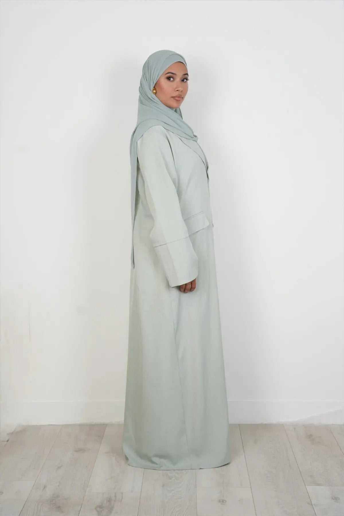 Mint Bliss Blazer Abaya Set Dar-Al-Hayya
