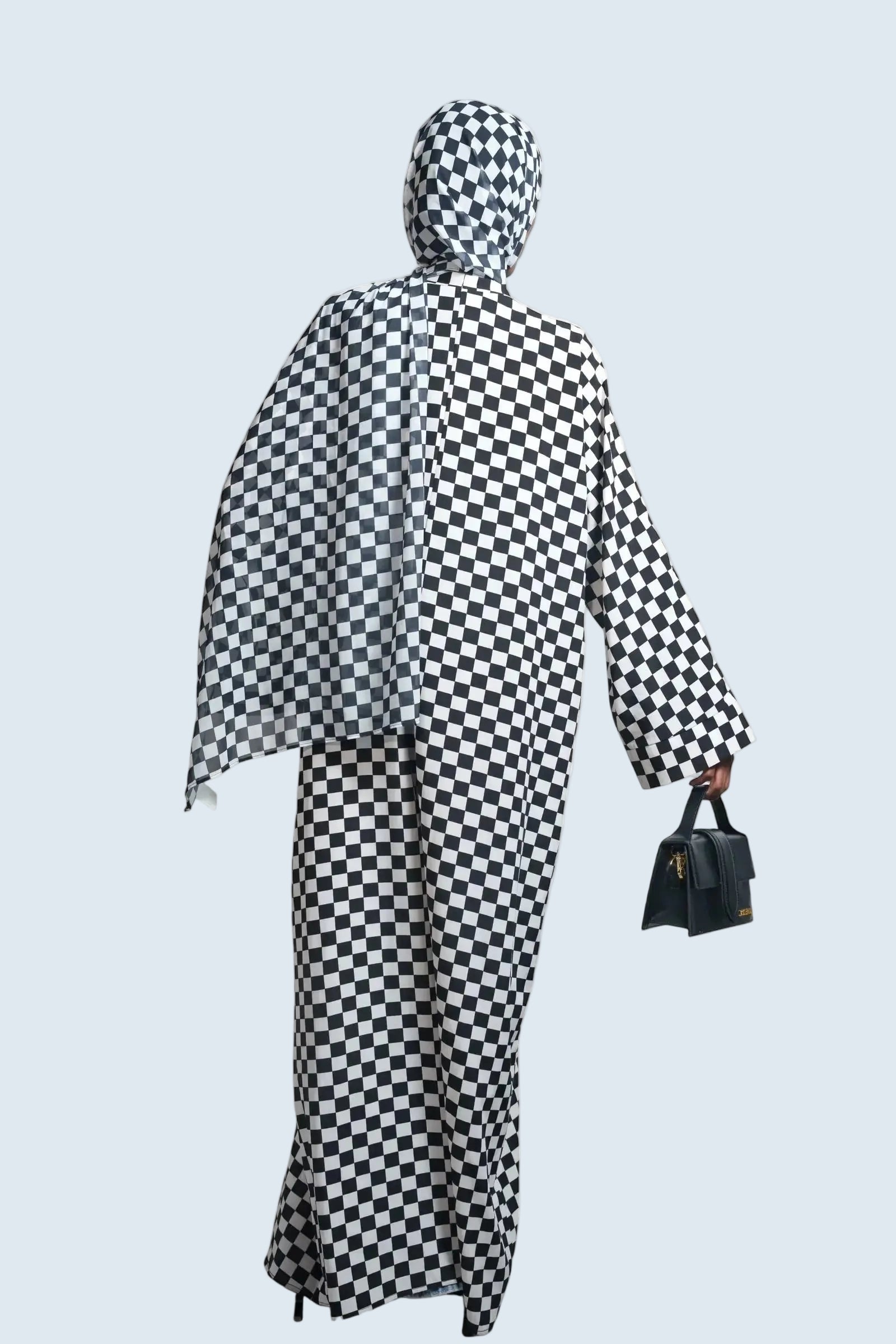 Elegance Noir and Blanc Abaya Dar-Al-Hayya