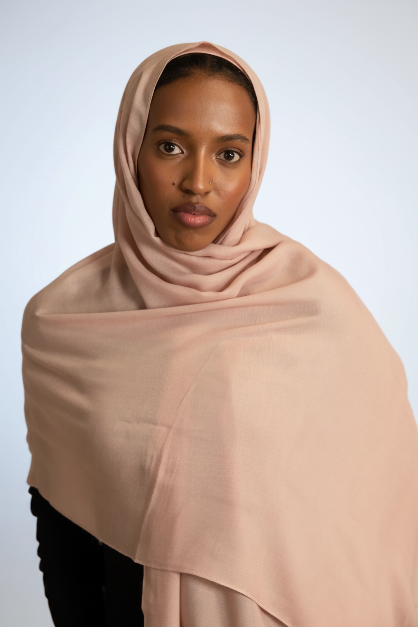 Soft Pink Plain Modal Hijab Dar-Al-Hayya