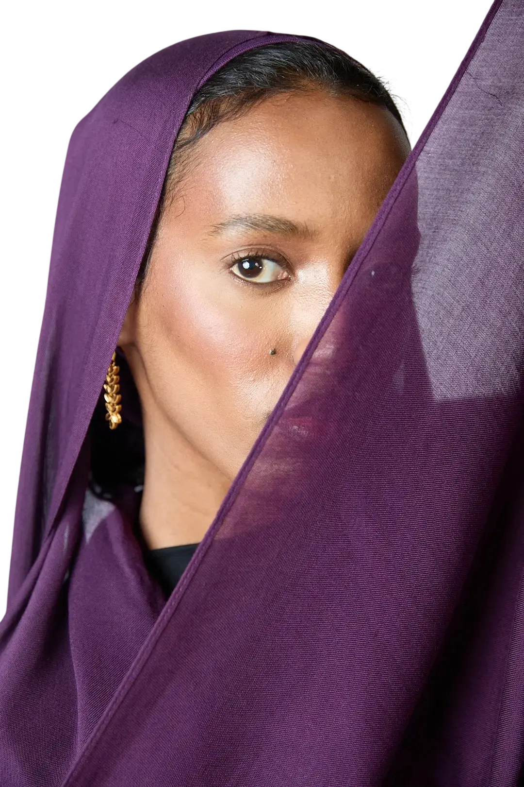 Deep Purple Plain Modal Hijab Dar-Al-Hayya