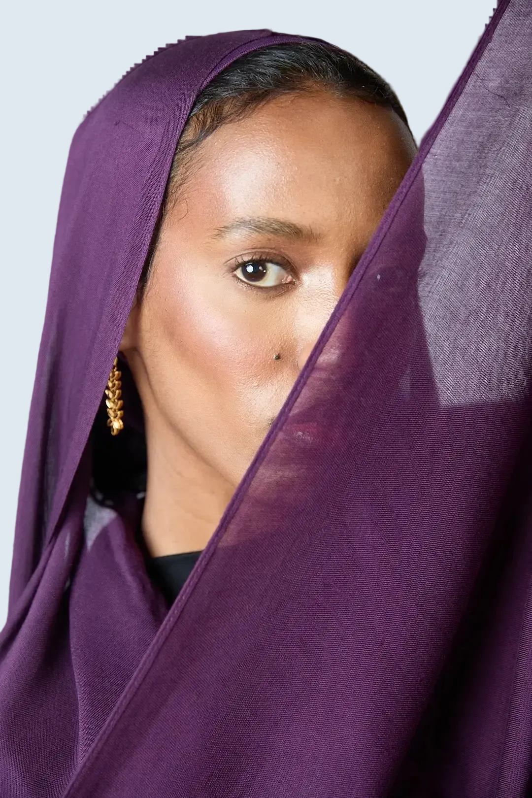 Deep Purple Plain Modal Hijab Dar-Al-Hayya