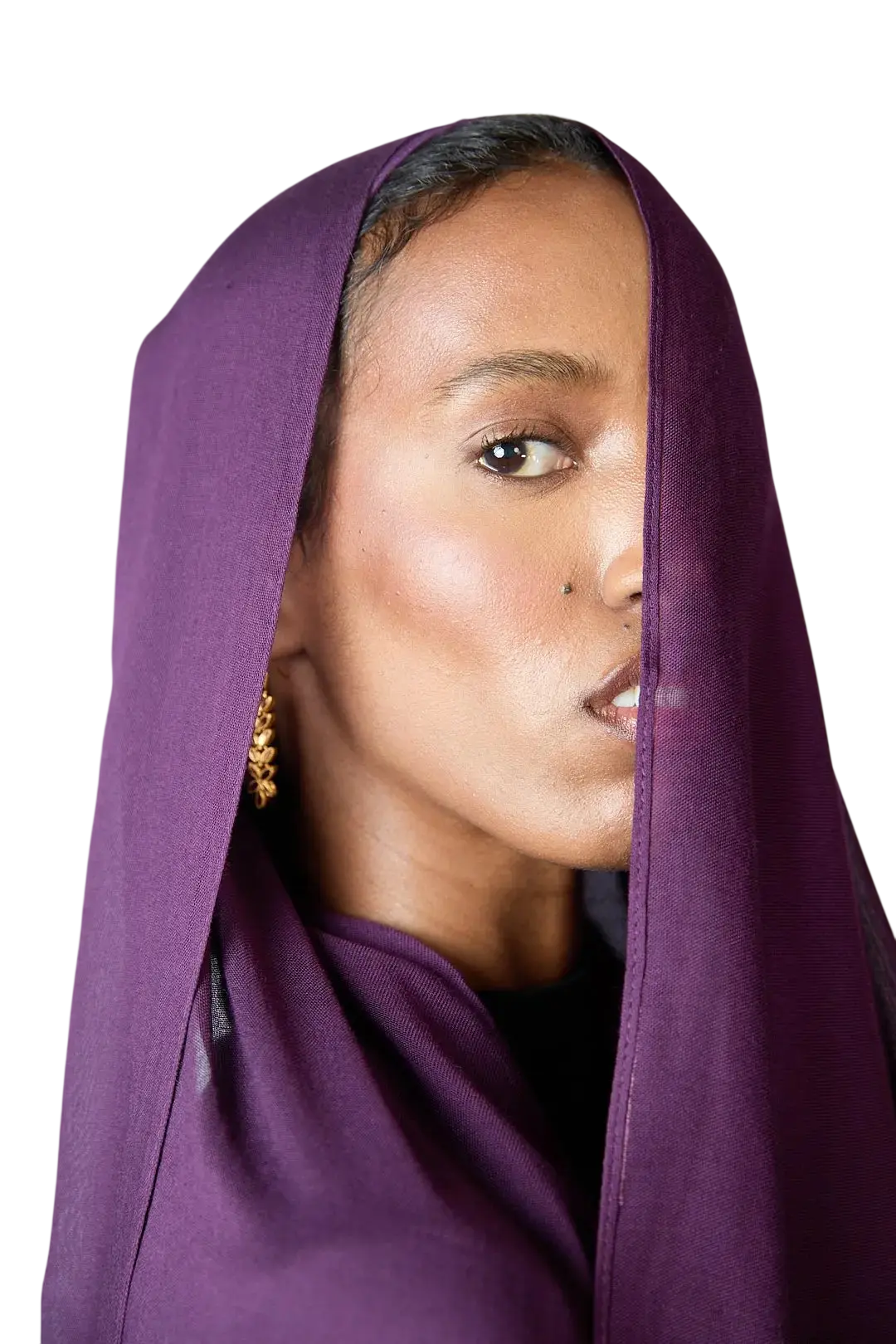 Deep Purple Plain Modal Hijab Dar-Al-Hayya