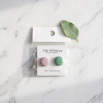 Safa Hold Magnetic Hijab Pins - Mint & Pink