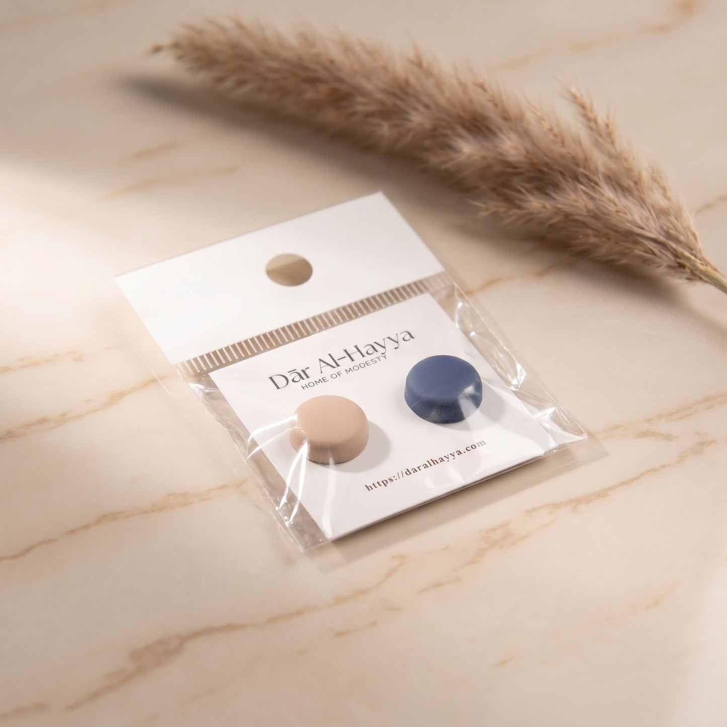 Safa Hold Magnetic Hijab Pins - Navy & Beige