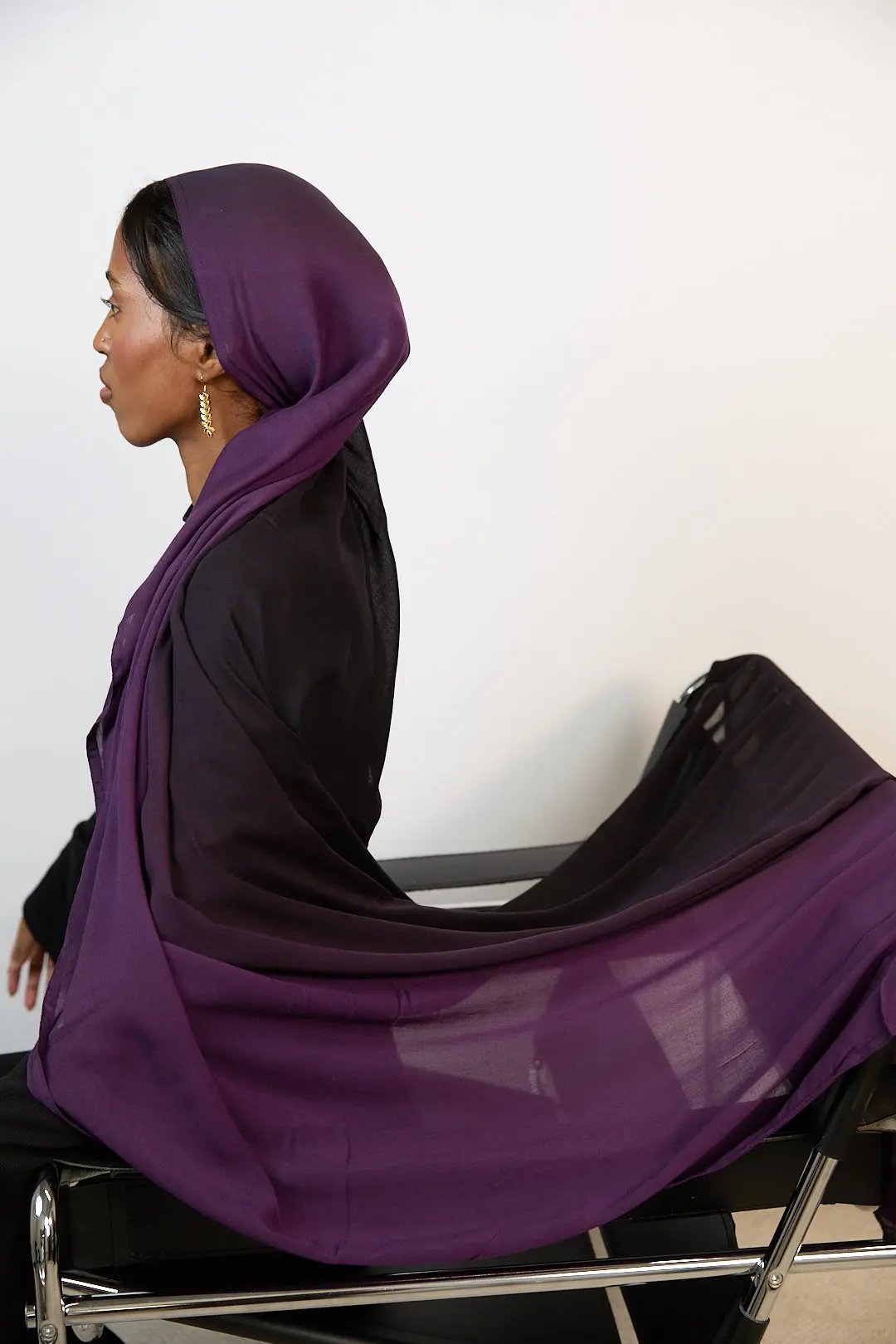 Purple & Black Ombre Modal Hijab Dar-Al-Hayya