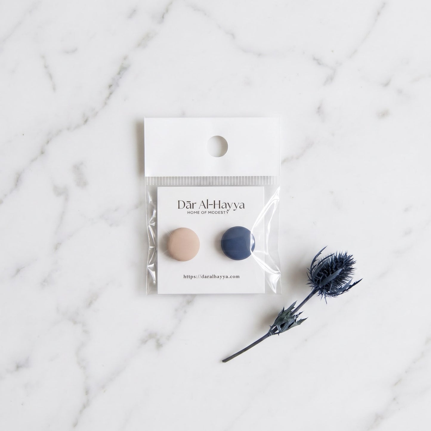 Safa Hold Magnetic Hijab Pins - Navy & Beige