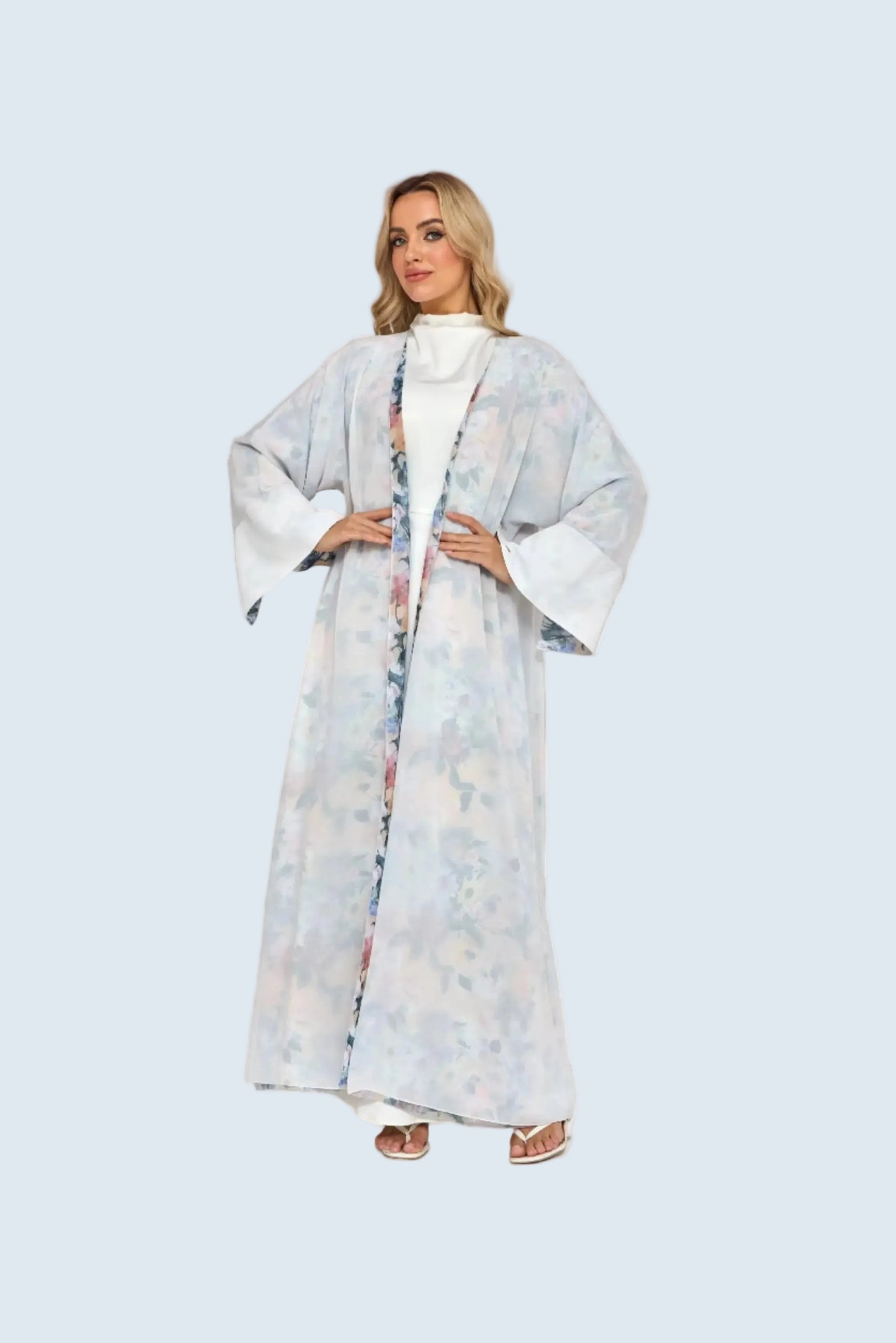 Blossom Breeze Floral Print Abaya Dar-Al-Hayya