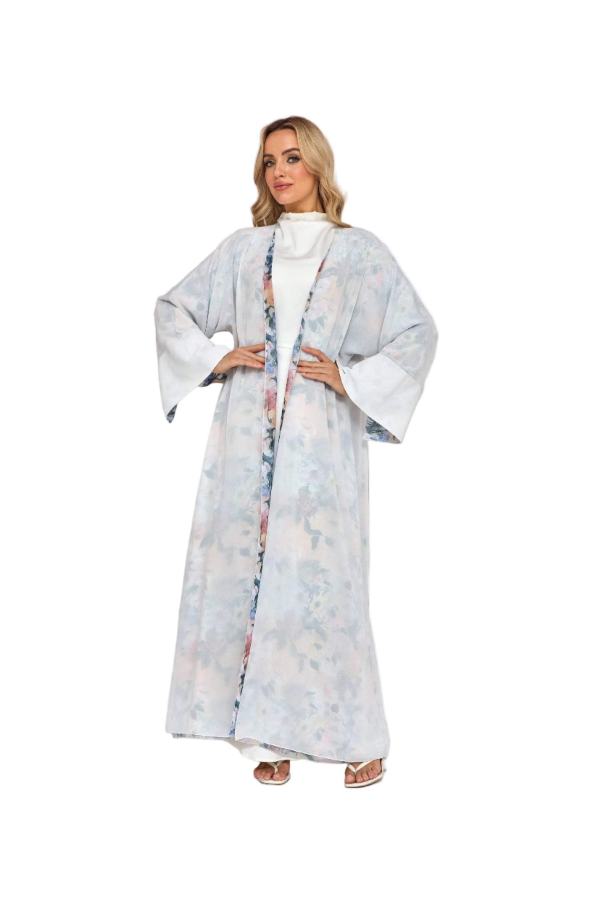 Blossom Breeze Floral Print Abaya Dar-Al-Hayya