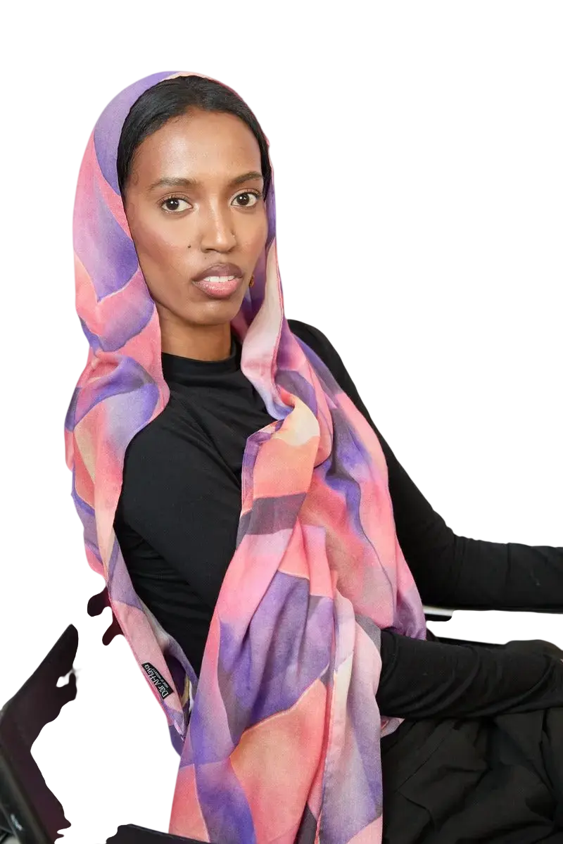 Sunset Prism Printed Modal Hijab Dar-Al-Hayya