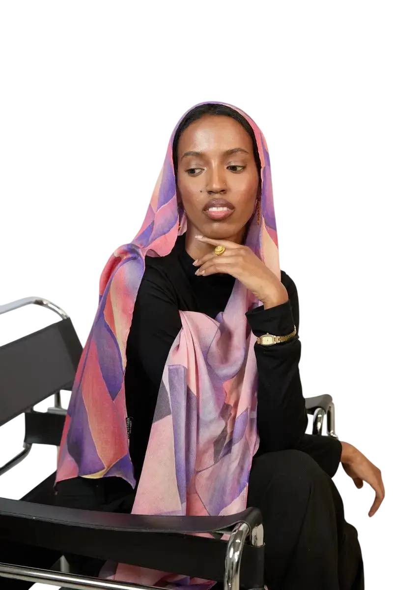 Sunset Prism Printed Modal Hijab Dar-Al-Hayya