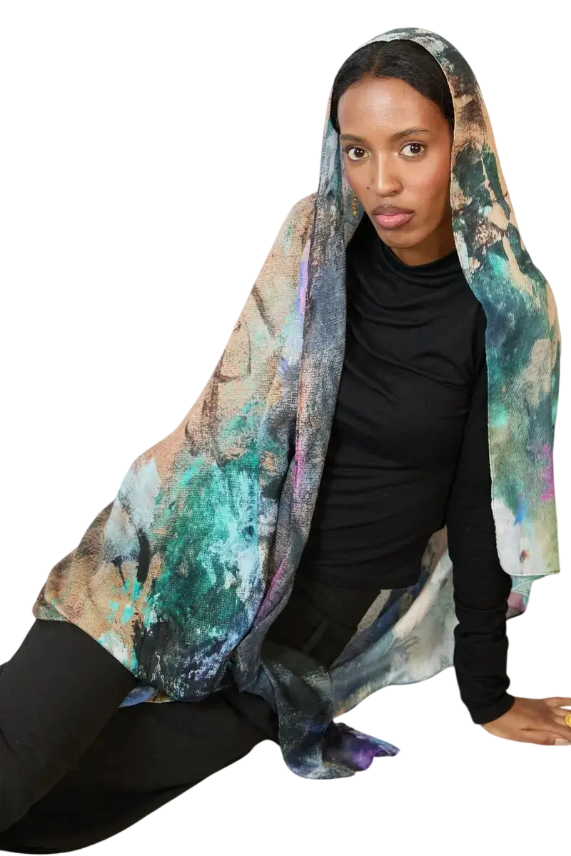 Abstract Harmony Printed Modal Hijab Dar-Al-Hayya