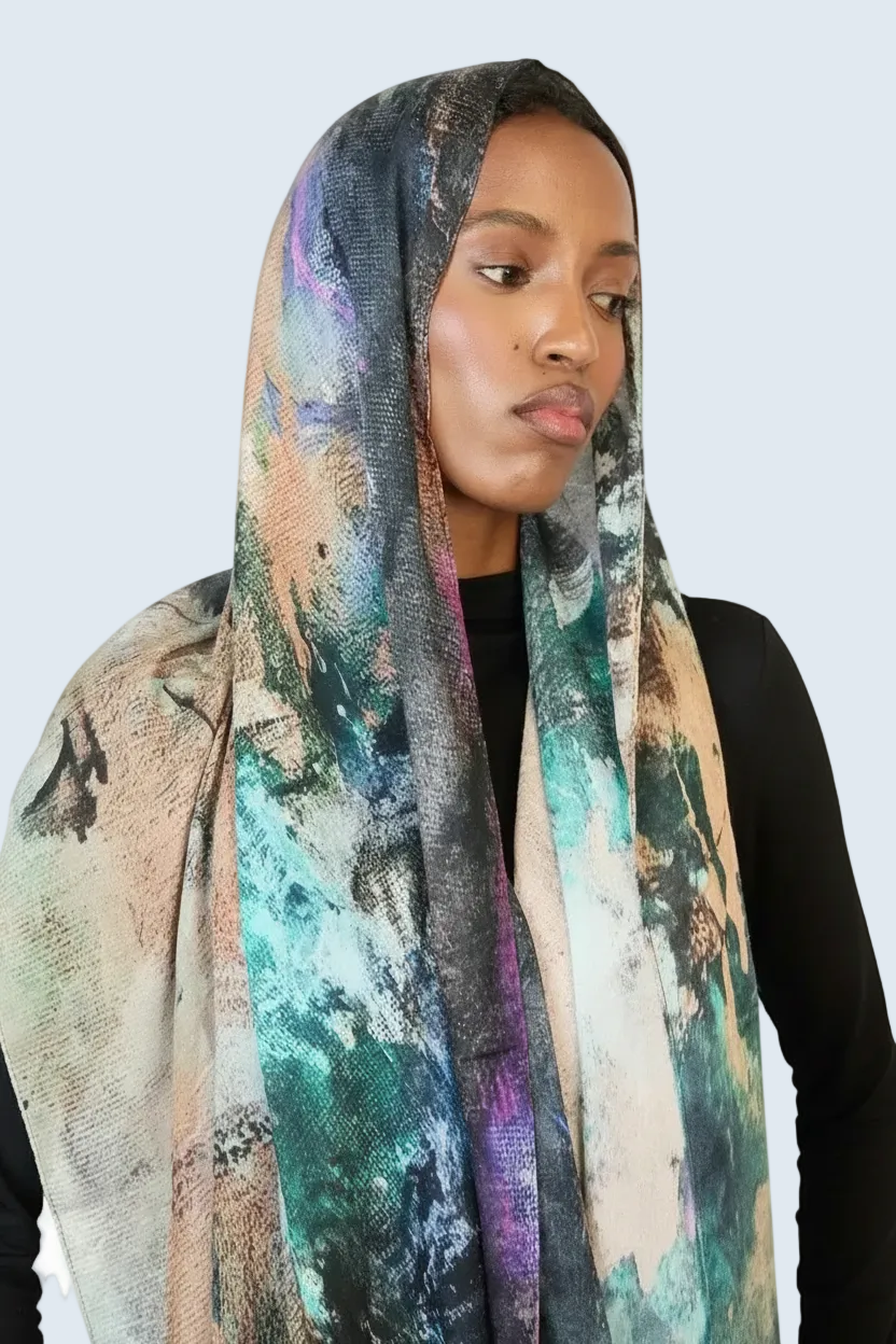 Abstract Harmony Printed Modal Hijab Dar-Al-Hayya