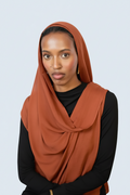 Rust Brown Plain Modal Hijab Dar-Al-Hayya