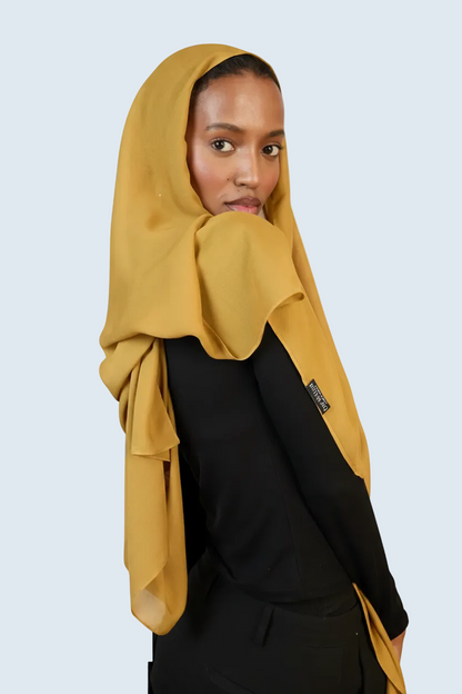 Mustard  Plain Modal Hijab Dar-Al-Hayya