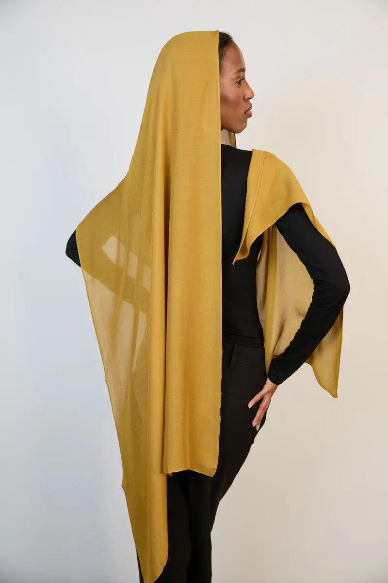 Mustard  Plain Modal Hijab Dar-Al-Hayya