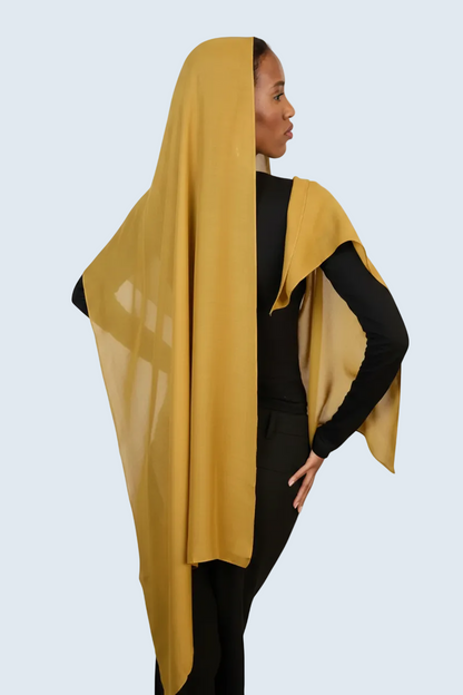 Mustard  Plain Modal Hijab Dar-Al-Hayya