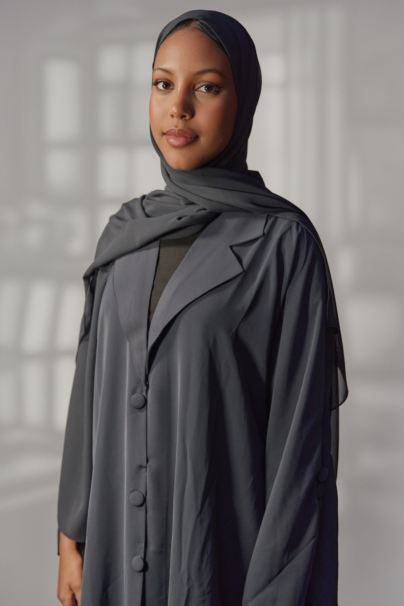 Nadia Open Abaya Navy