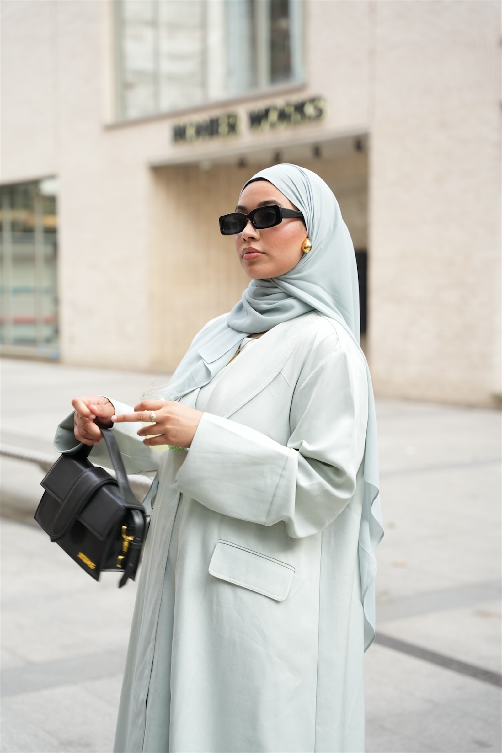 Mint Bliss Blazer Abaya Set Dar-Al-Hayya