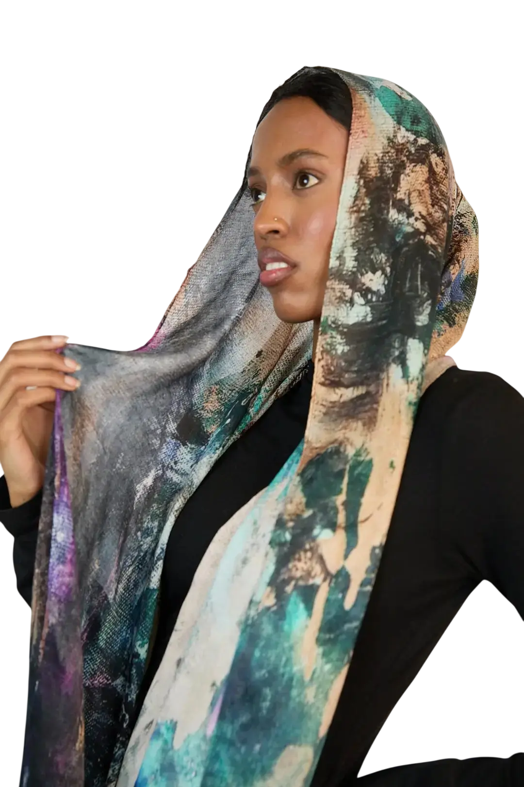 Abstract Harmony Printed Modal Hijab Dar-Al-Hayya