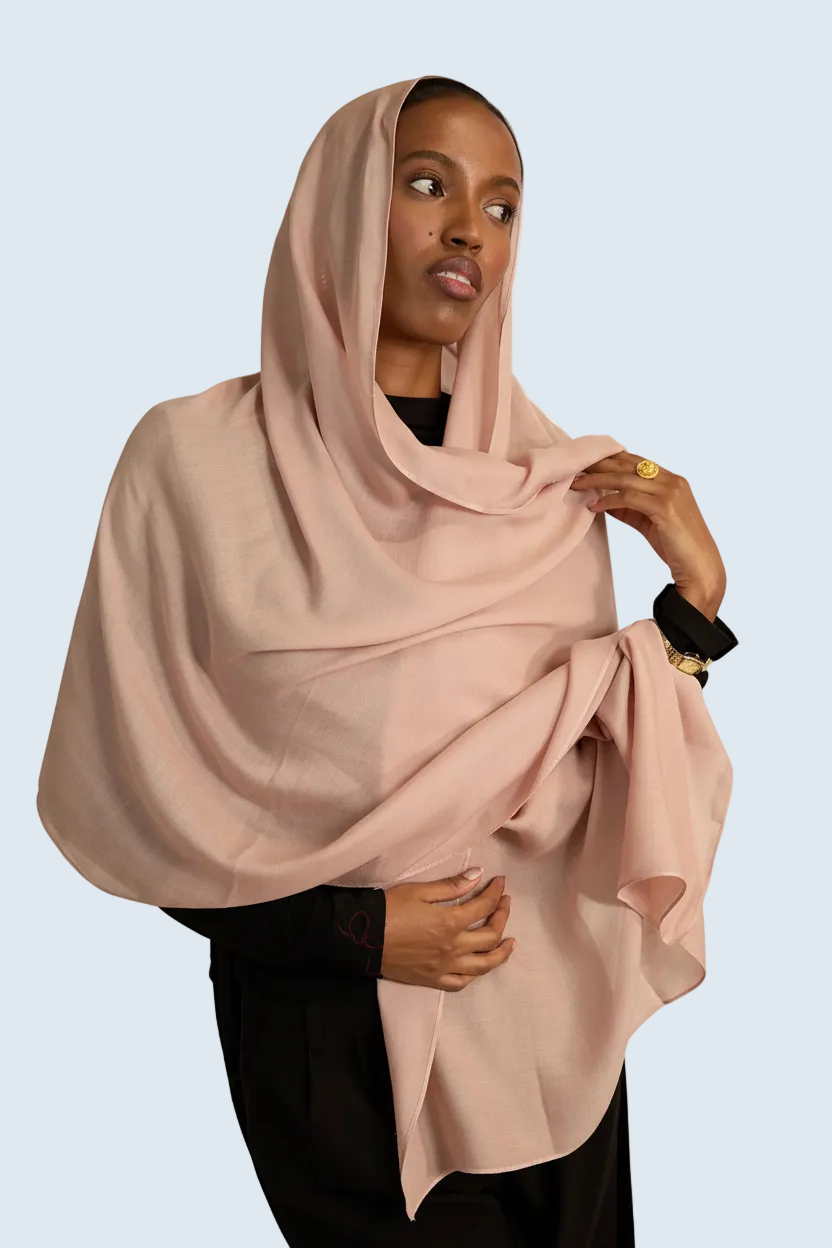 Soft Pink Plain Modal Hijab Dar-Al-Hayya