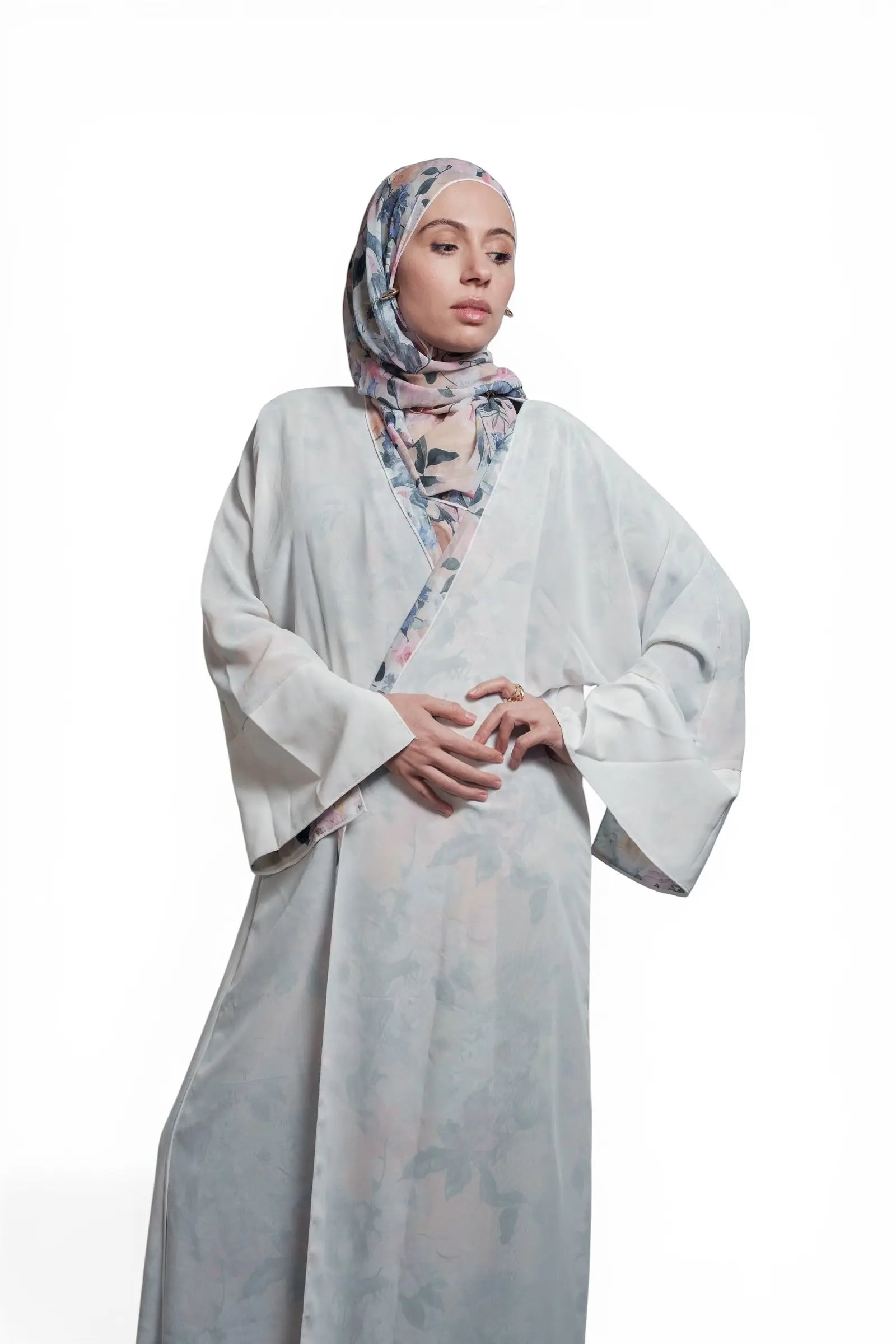 Blossom Breeze Floral Print Abaya Dar-Al-Hayya