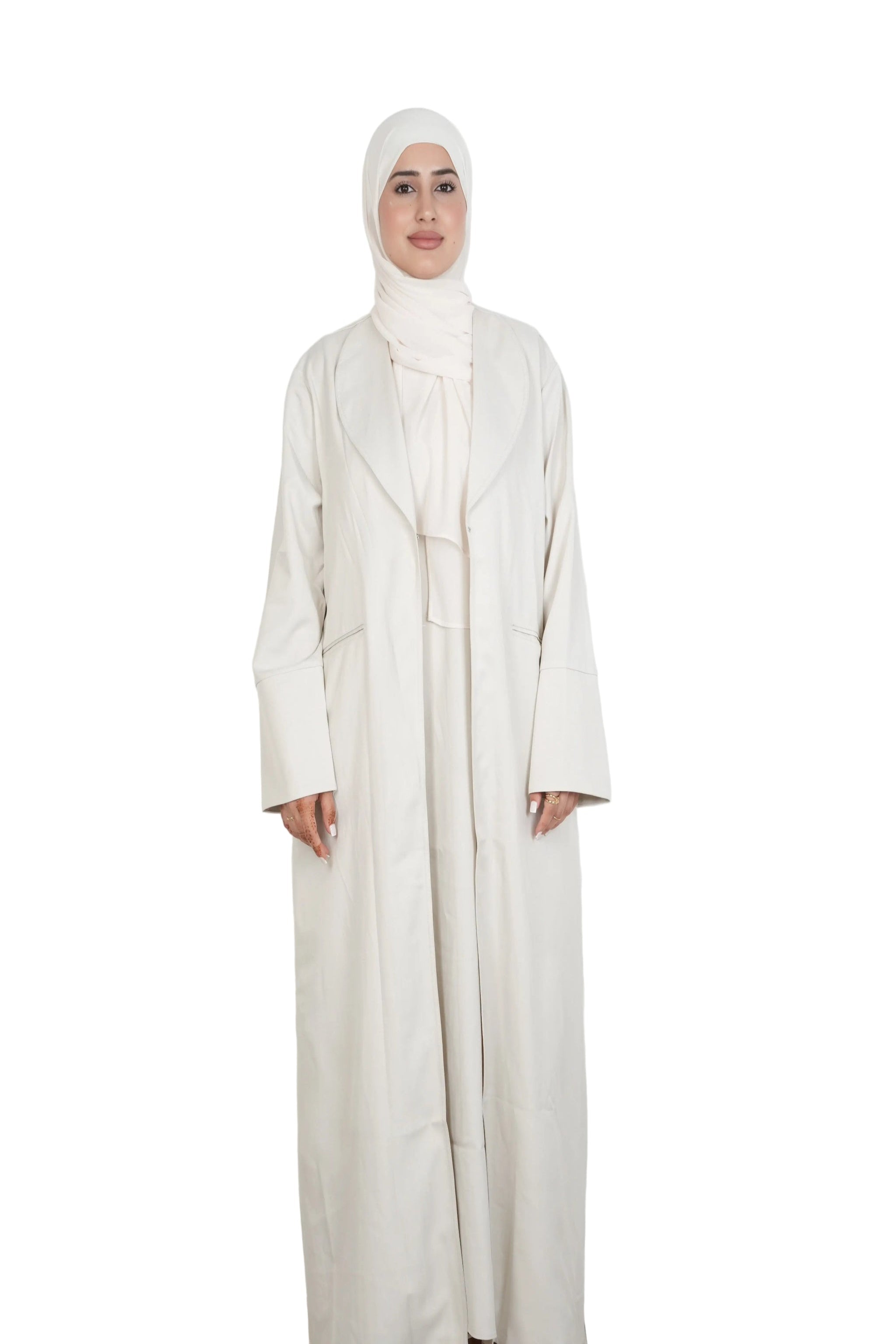 Ivory Bliss Blazer Abaya Set Dar-Al-Hayya