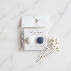 Safa Hold Magnetic Hijab Pins - White & Navy Blue