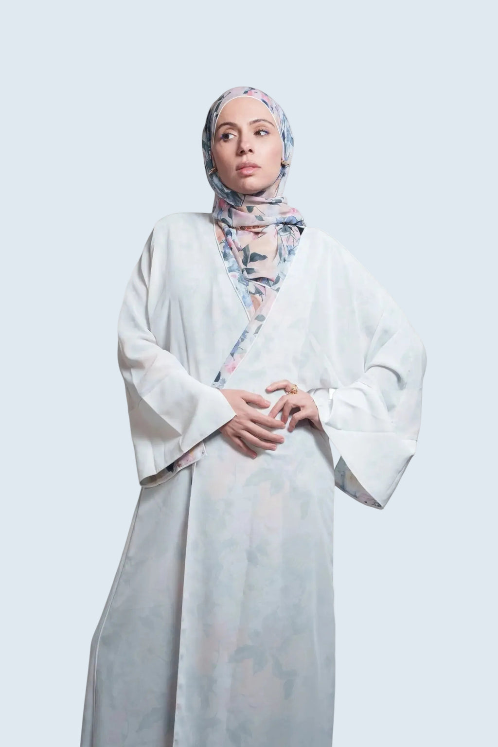 Blossom Breeze Floral Print Abaya Dar-Al-Hayya
