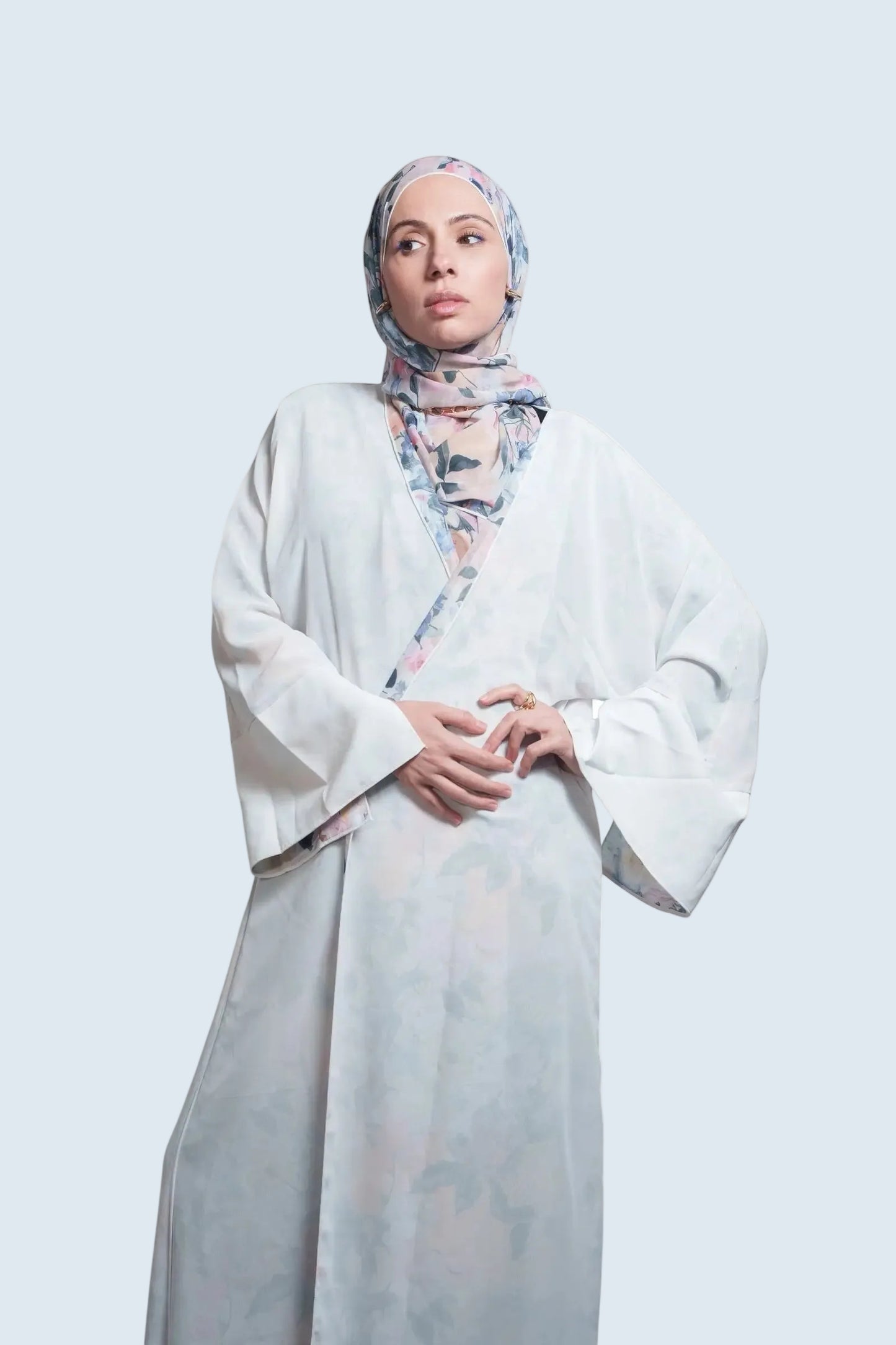 Blossom Breeze Floral Print Abaya Dar-Al-Hayya